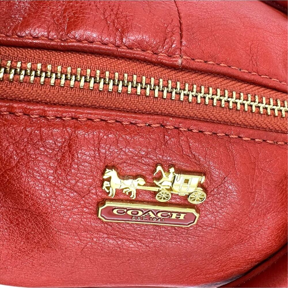Coach Leather Satchel Orange Crossbody Shoulder Bag Purse F1298-18841 - Picture 13 of 16